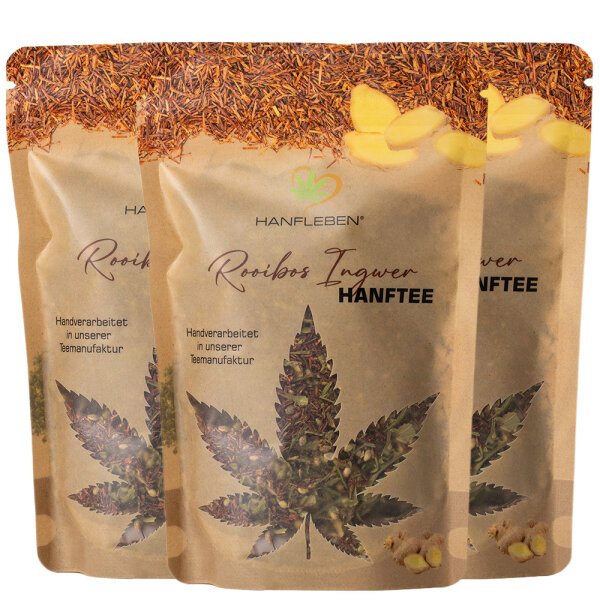 Hanftee Rooibos Ingwer 50 g 3er Pack