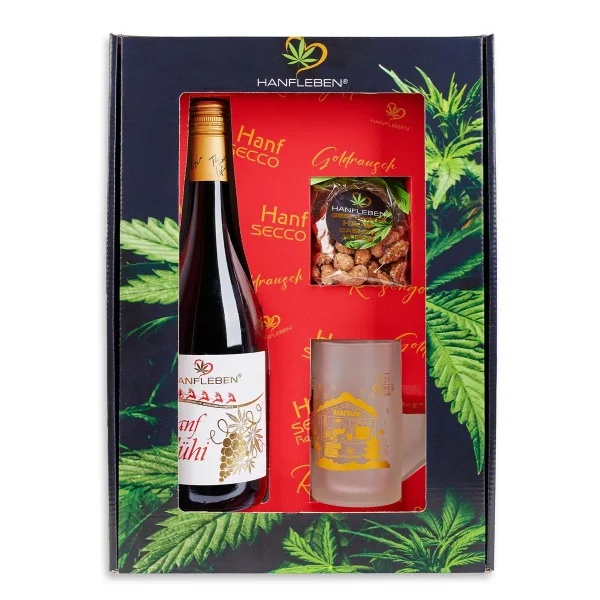Geschenkset Hanf Glühi + gebrannte Cashew Nüsse + Ludwigsseidel