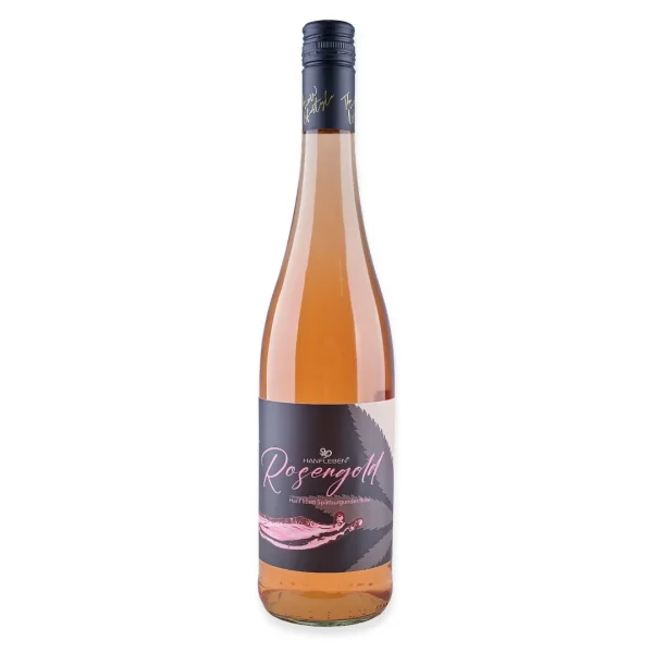 Hanfwein Rosé Wein Rosengold