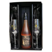 Geschenkverpackung Hanf Secco Rosé + 2 Gläser