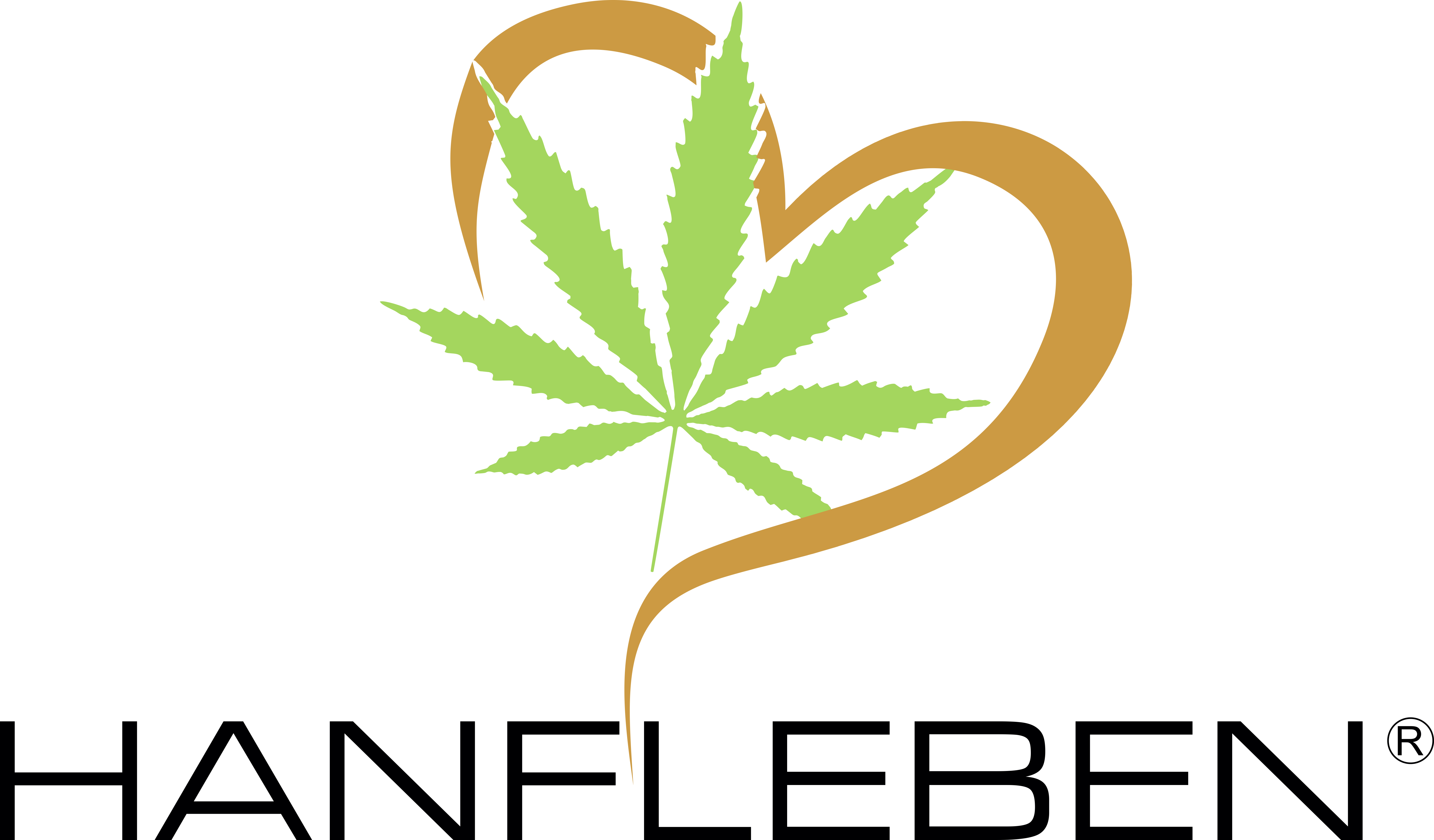 HANFLEBEN Logo mit Hanfblatt